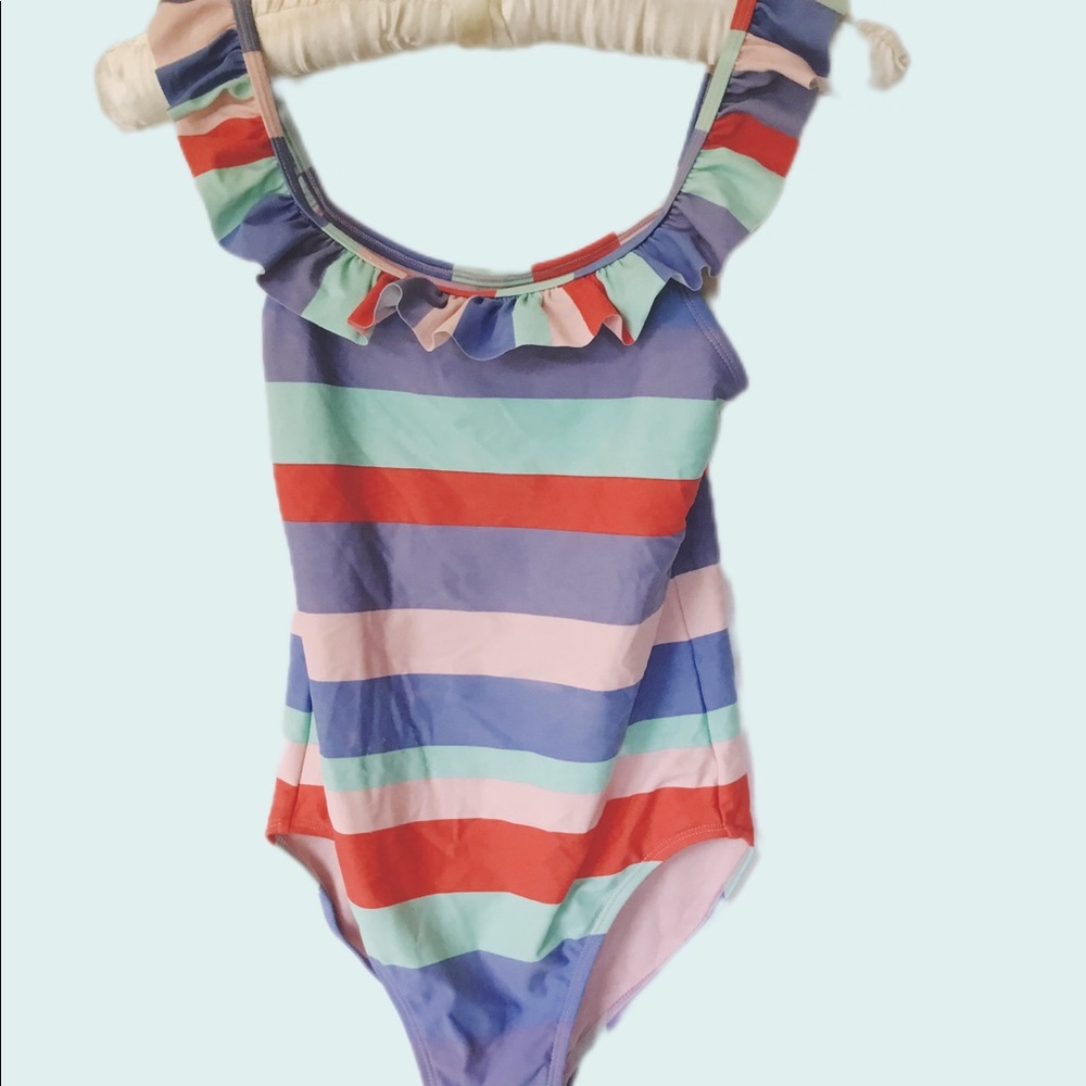 Striped jcrew kids large swimsuit